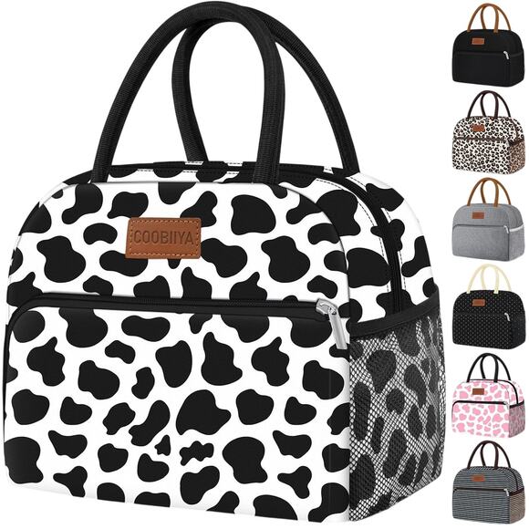Coobiiya Lunch Bag Insulated Cooler Cowprint - Picture 3 of 3